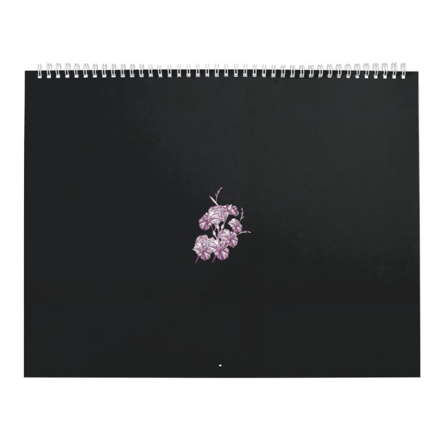 teckning vid en anläggning i lila blommor kalender (Omslag)