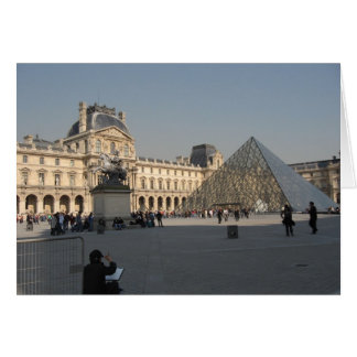 Teckning vid Louvre 2 Hälsningskort