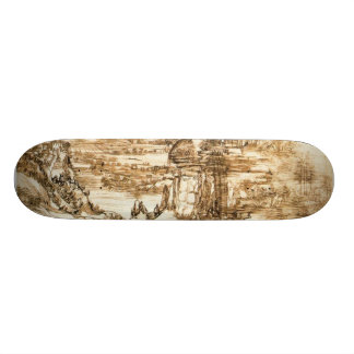 Teckningar av Leonardo Da Vinci Old School Skateboard Bräda 18 Cm