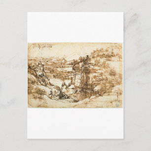 Teckningar av Leonardo Da Vinci Vykort