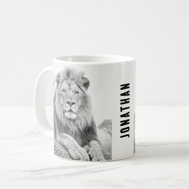Teckningarna Lejona pennan Kaffemugg (Framsida vänster)