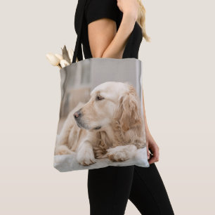 Teckväska med Golden Retriever Tygkasse