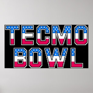 Tecmo Bowl Logotyp Poster