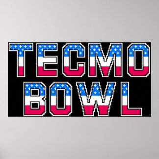 Tecmo Bowl Logotyp Poster