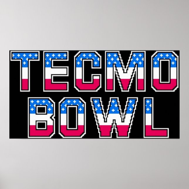 Tecmo Bowl Logotyp Poster (Framsidan)