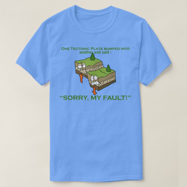 Tectonic Plate Sorry my fault Earthquake Science n T Shirt (Design framsida)
