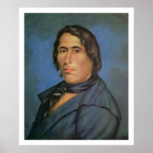 Tecumseh (1768-1813) (olja på arbetsyta) poster