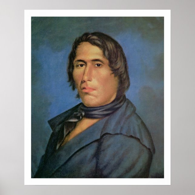 Tecumseh (1768-1813) (olja på arbetsyta) poster (Framsidan)
