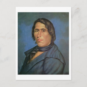 Tecumseh (1768-1813) (olja på arbetsyta) vykort