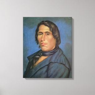 Tecumseh (1768-1813) (olja på kanfas) canvastryck