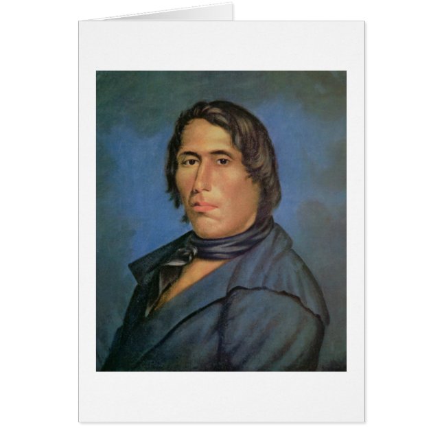 Tecumseh (1768-1813) (olja på kanfas) hälsningskort (Framsidan)