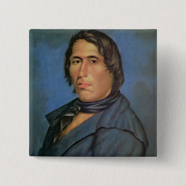 Tecumseh (1768-1813) (olja på kanfas) knapp (Framsida)