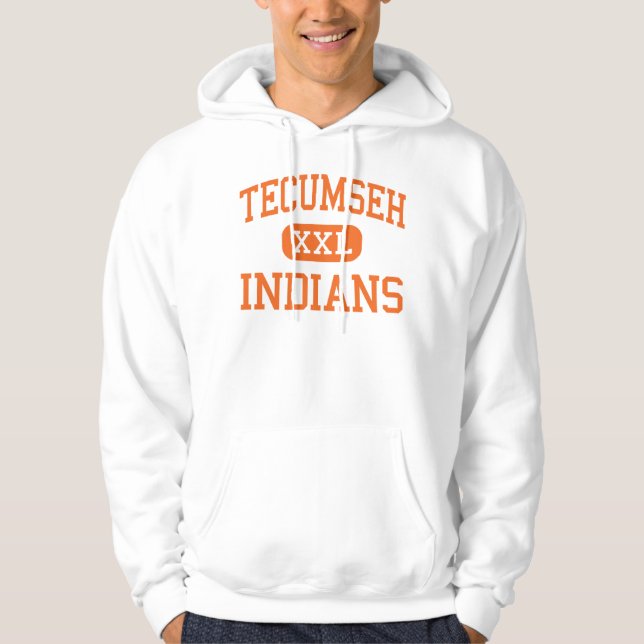 Tecumseh - indier - kick - Tecumseh Michigan Hoodie (Framsida)