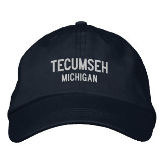 Tecumseh Michigan Broderad Baseboll Hatt Keps