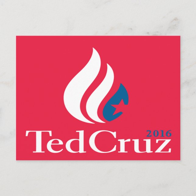 Ted Cruz 2016 Logotyp Vykort (Framsida)