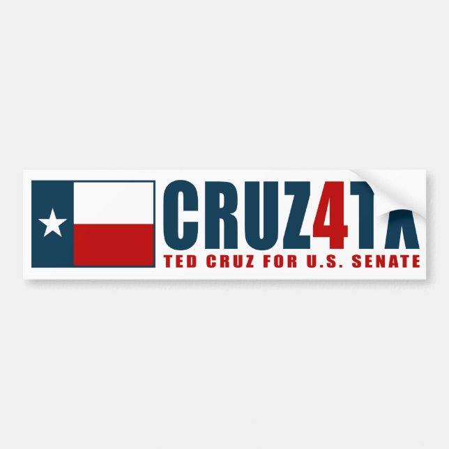 Ted Cruz för den Texas Cruz4TX bildekalet Bildekal (Framsidan)