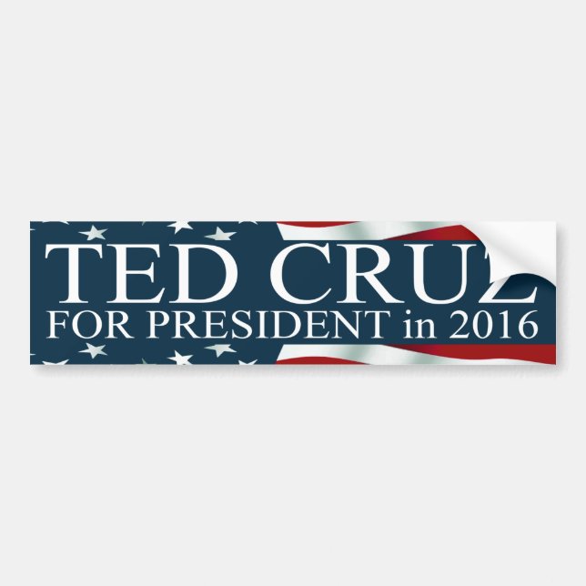 Ted Cruz för president 2016 Bildekal (Framsidan)