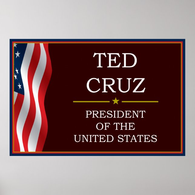 Ted Cruz för president V3 Poster (Framsidan)