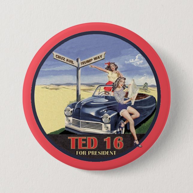 Ted Cruz för presidenten 2016 Knapp (Framsida)