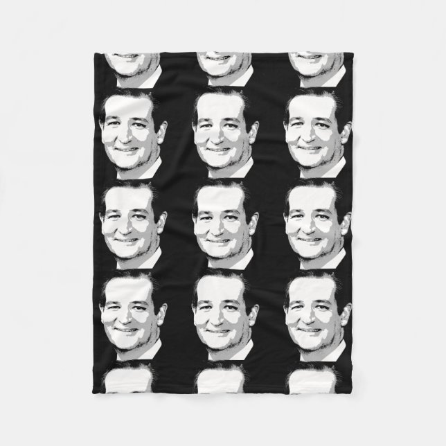 TED CRUZ-PORTRÄTT FLEECEFILT (Framsidan)
