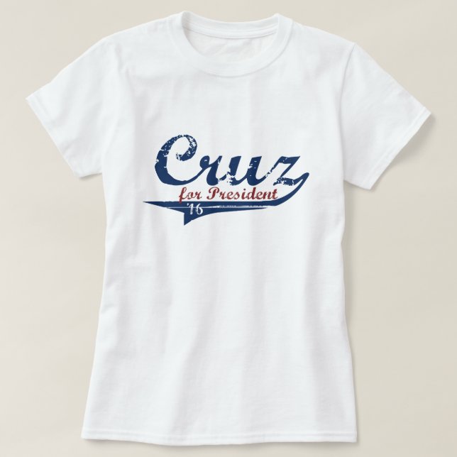 Ted Cruz President 2016 Swash Tee Shirt (Design framsida)