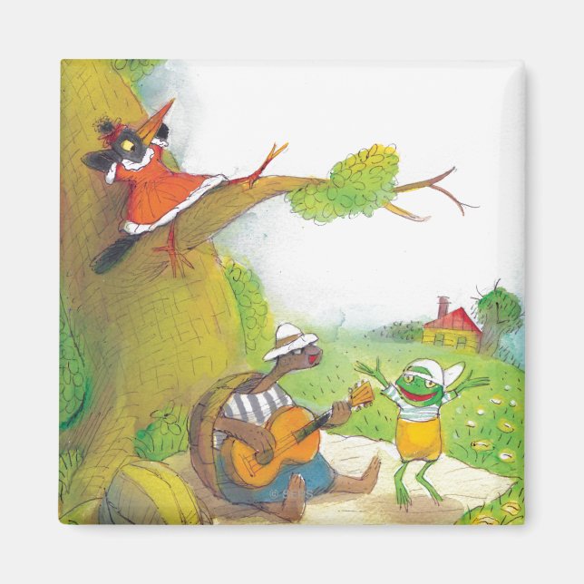 Ted, Ed och Caroll Picnic 1 Magnet (Framsidan)