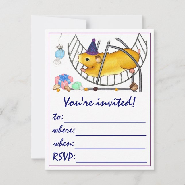 Ted, hamstern inbjudningar (Framsida)