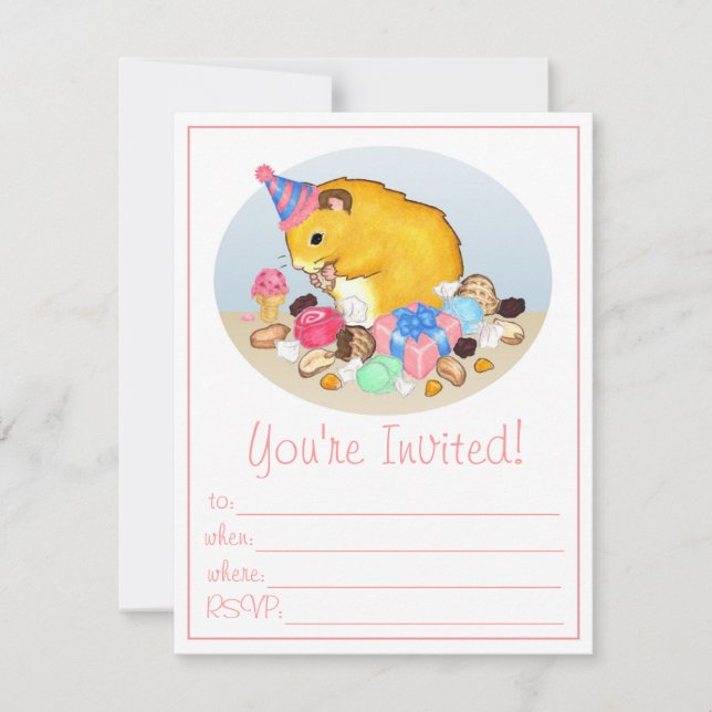Ted Hamsterpartyinbjudningarna Inbjudningar (Framsida)
