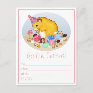 Ted Hamsterpartyinbjudningarna Inbjudningar
