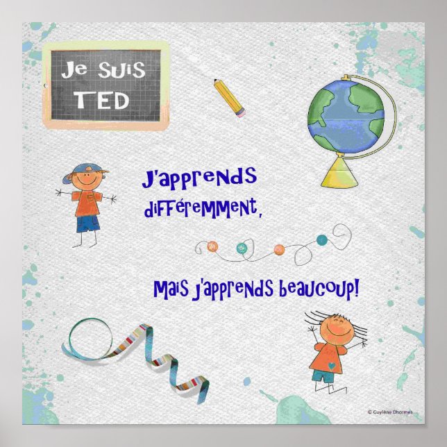 TED j'apprends différemment Poster (Framsidan)