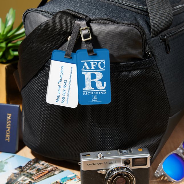 Ted Lasso | AFC R Richmond Text Logo Bagagebricka (Fram & Baksida)