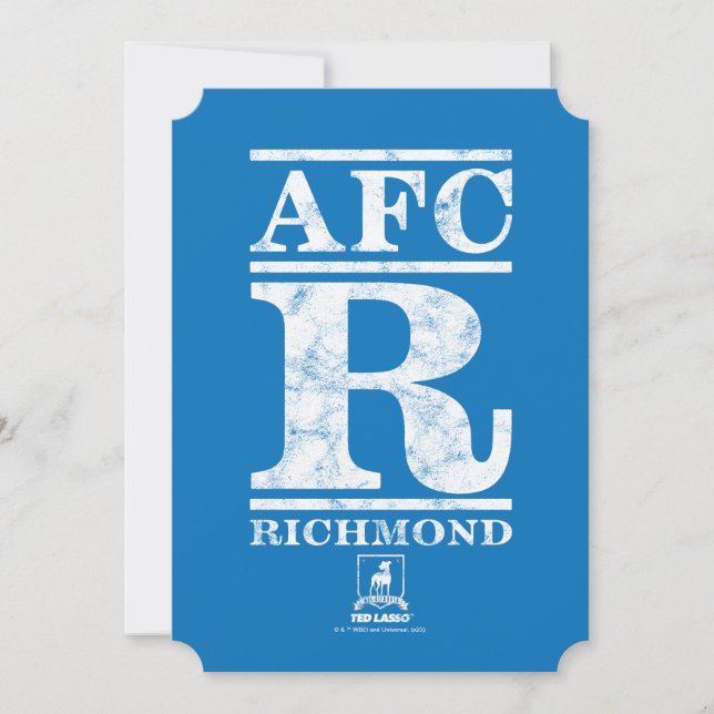 Ted Lasso | AFC R Richmond Text Logotyp Anteckningskort (Framsida)