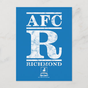 Ted Lasso AFC R Richmond Text Logotyp Vykort