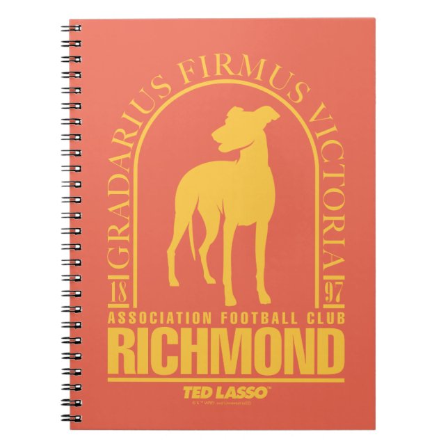Ted Lasso | AFC Richmond Guld Arched Logotyp Anteckningsbok (Framsidan)