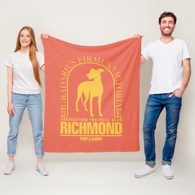 Ted Lasso | AFC Richmond Guld Arched Logotyp Fleecefilt (På plats)