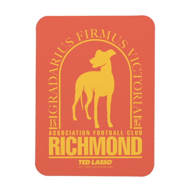Ted Lasso | AFC Richmond Guld Arched Logotyp Magnet (Vertikal)