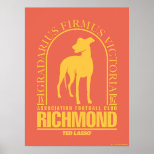 Ted Lasso AFC Richmond Guld Arched Logotyp Poster