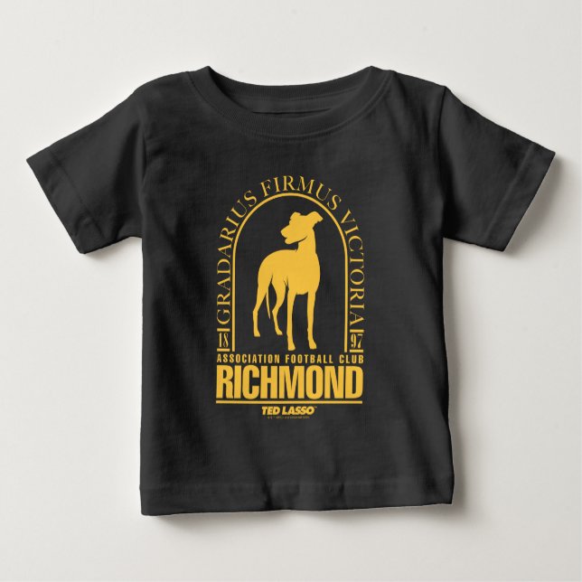 Ted Lasso | AFC Richmond Guld Arched Logotyp T Shirt (Framsida)