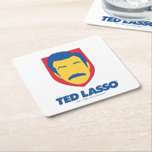Ted Lasso Ansikte-ikon Underlägg Papper Kvadrat