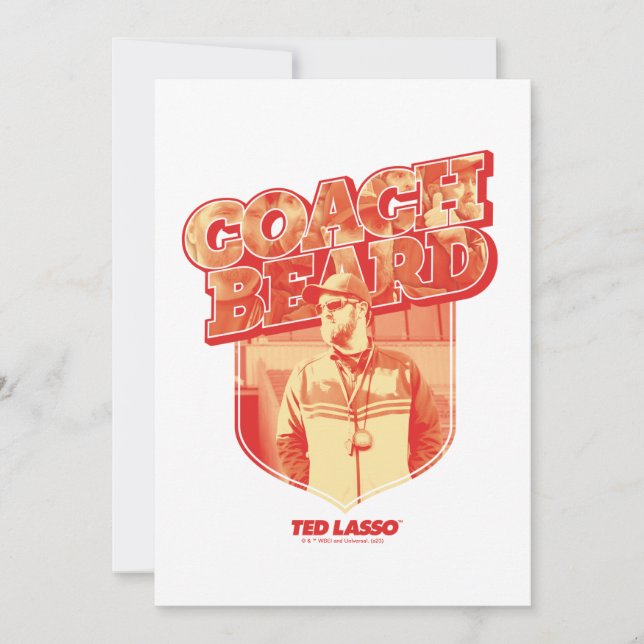 Ted Lasso | Coach Beard Badge Anteckningskort (Framsida)