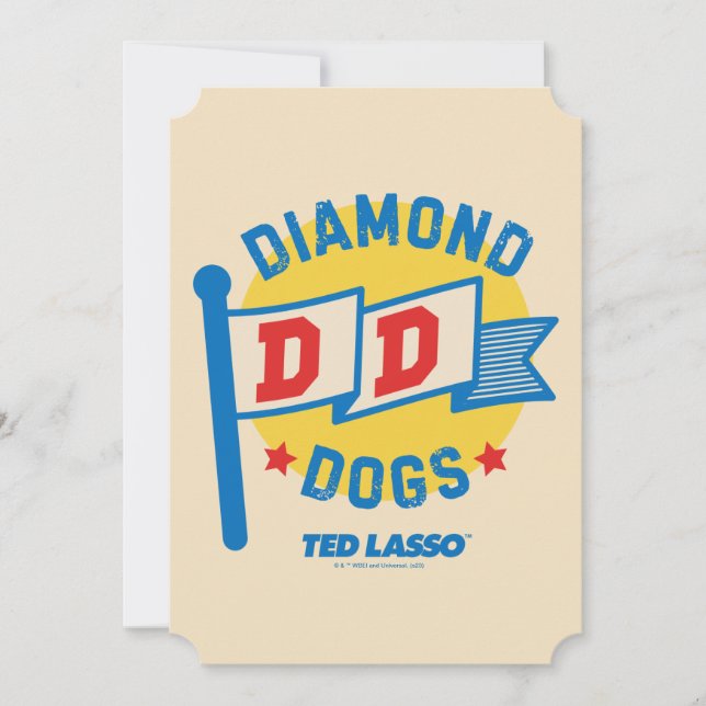 Ted Lasso | Diamond Hundar Pennant Graphic Anteckningskort (Framsida)