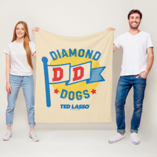 Ted Lasso Diamond Hundar Pennant Graphic Fleecefilt