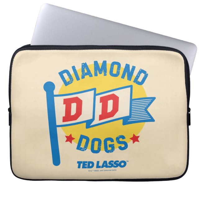 Ted Lasso | Diamond Hundar Pennant Graphic Laptop Fodral (Framsidan)