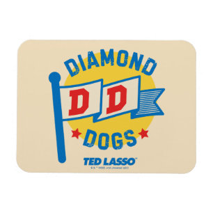 Ted Lasso Diamond Hundar Pennant Graphic Magnet