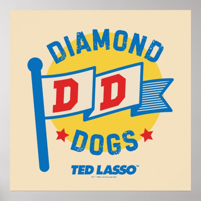 Ted Lasso | Diamond Hundar Pennant Graphic Poster (Framsidan)