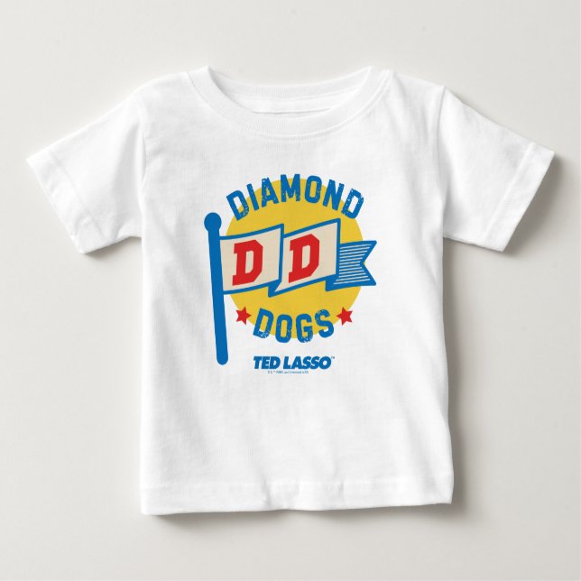 Ted Lasso | Diamond Hundar Pennant Graphic T Shirt (Framsida)