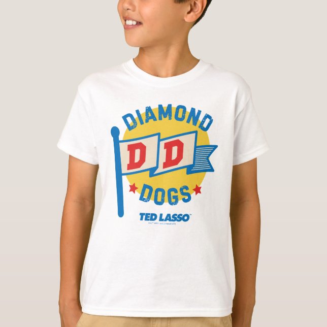 Ted Lasso | Diamond Hundar Pennant Graphic T Shirt (Framsida)