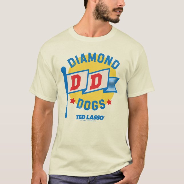 Ted Lasso | Diamond Hundar Pennant Graphic T Shirt (Framsida)