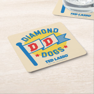 Ted Lasso Diamond Hundar Pennant Graphic Underlägg Papper Kvadrat