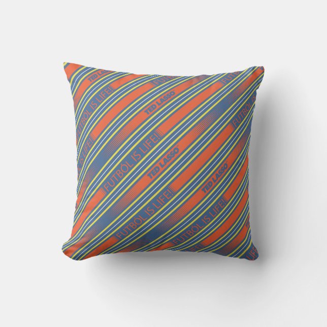 Ted Lasso | Fútbol is Life Stripe Pattern Kudde (Framsida)